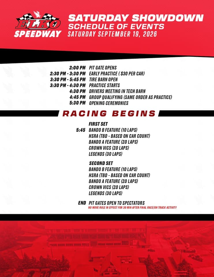 Saturday Showdown - Legends & Bandolero Championship promo