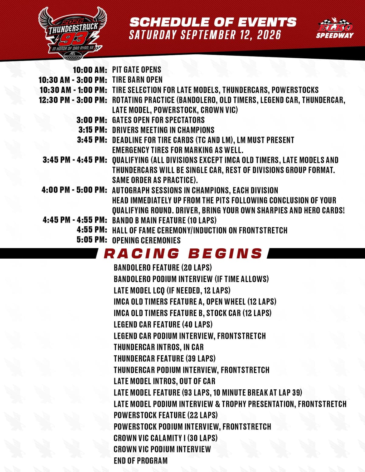 Schedule detail